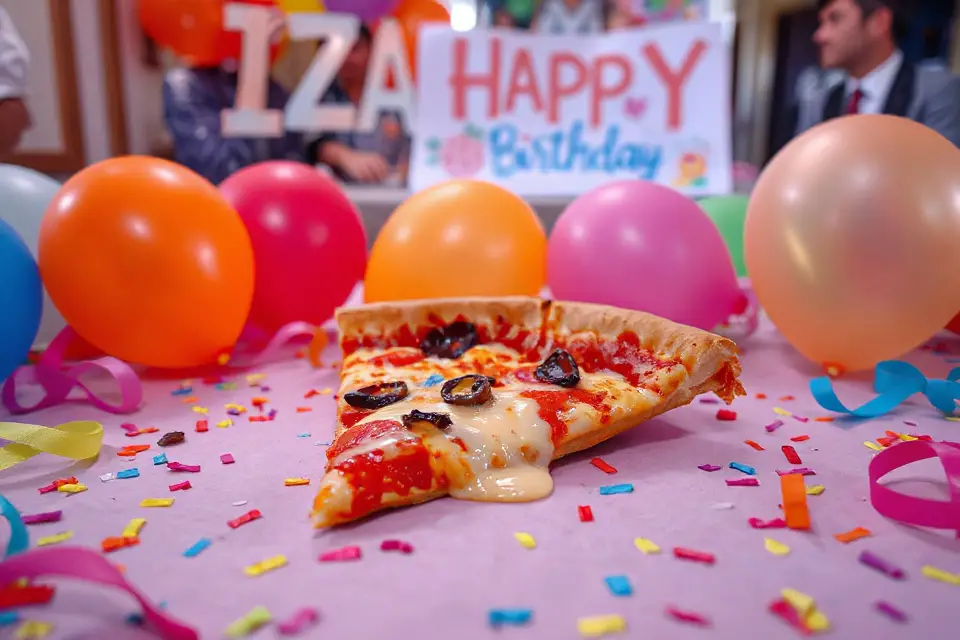 festive pizza party photo