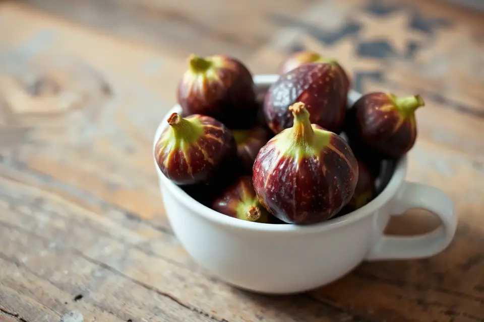 figs in ceramic cup