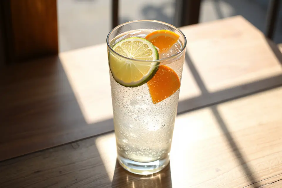 fizzy drink with citrus