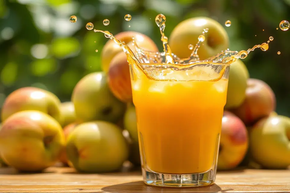 free apple juice splash