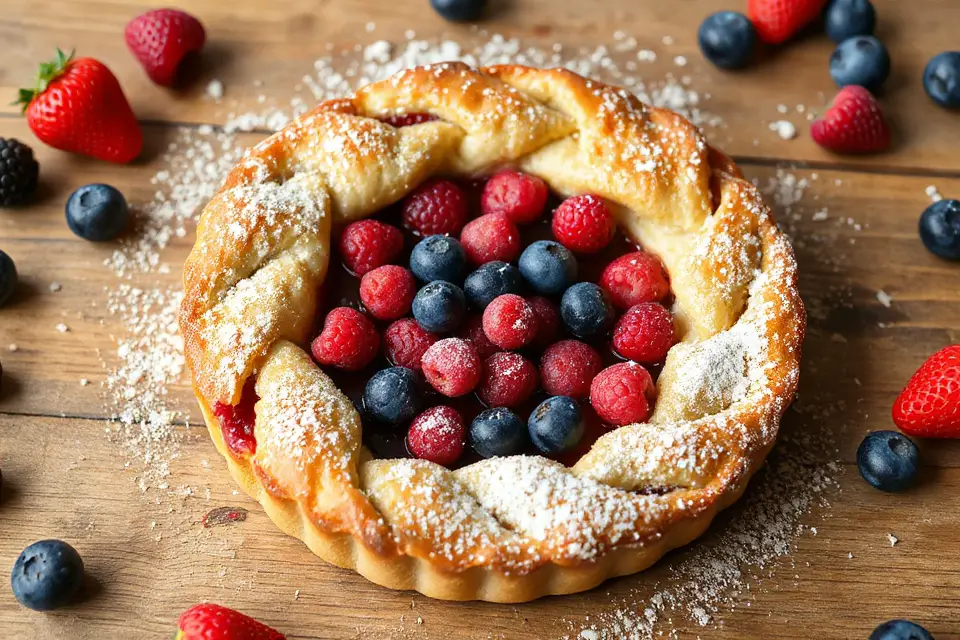 free rustic berry tart