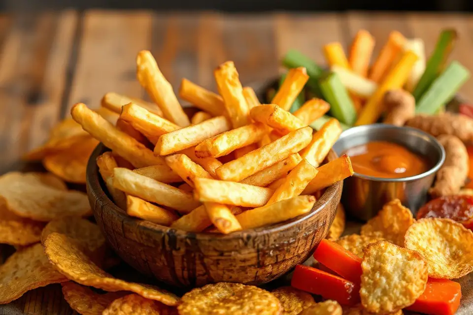 french fries and snacks
