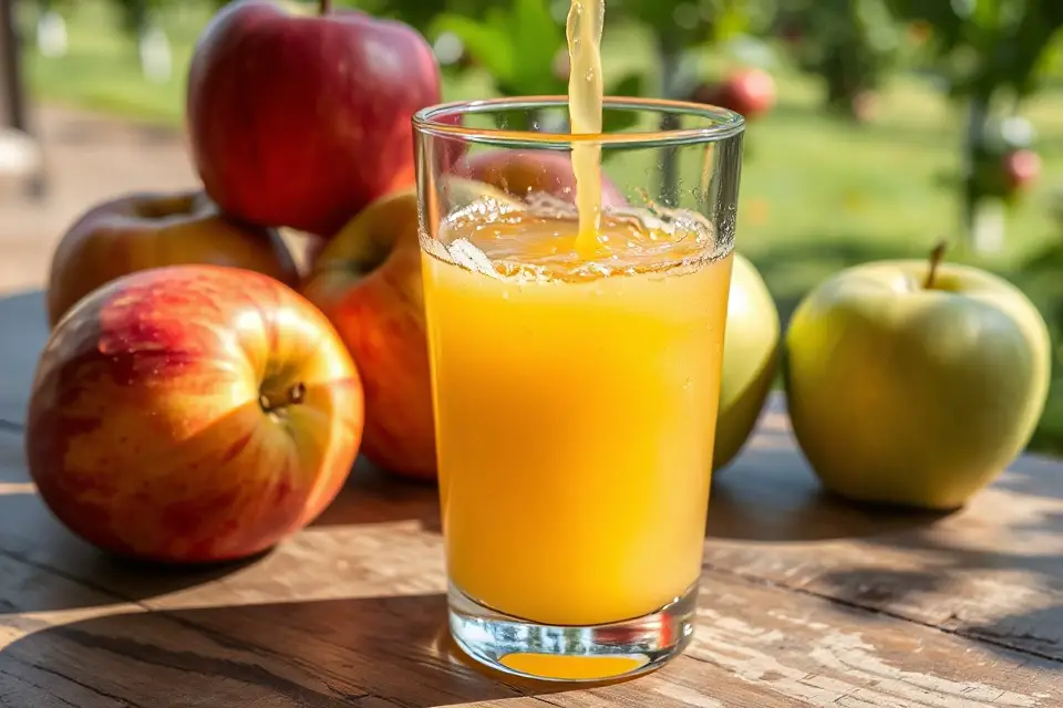 fresh apple juice photo