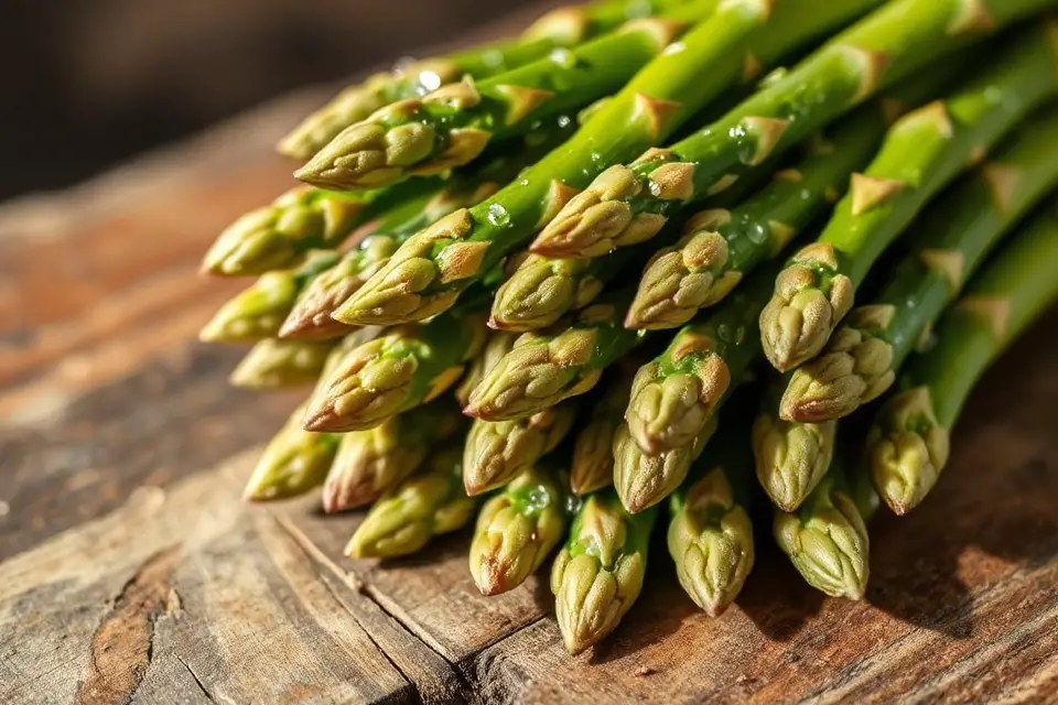 fresh asparagus stock photo