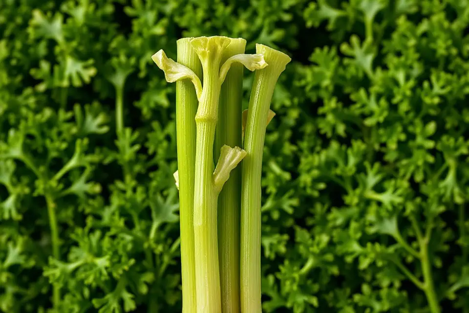 fresh celery green background