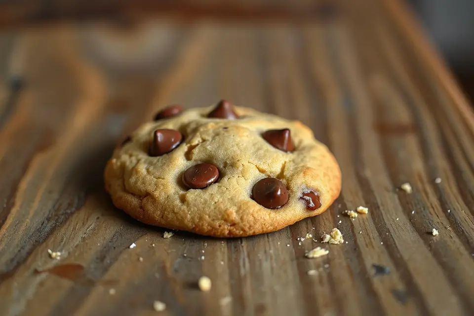 fresh cookie on table