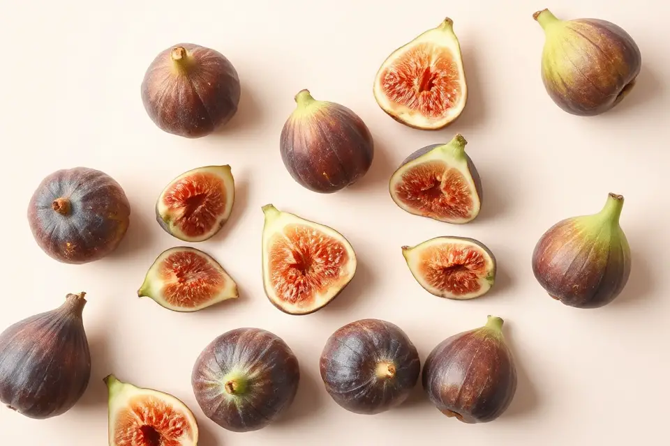 fresh figs pastel background