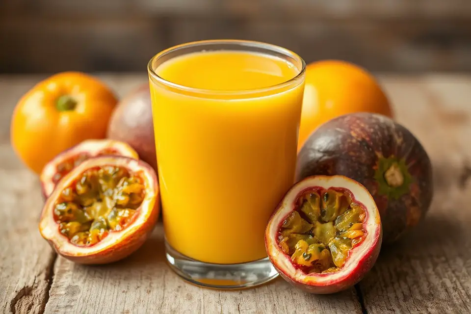 fresh passionfruit juice photo