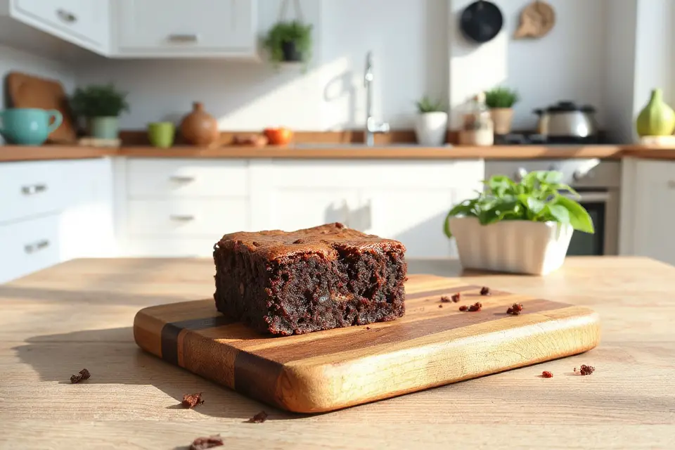 freshly baked brownie photo