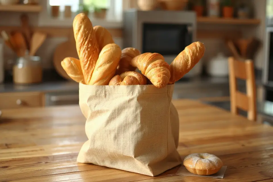 freshly baked grocery bag