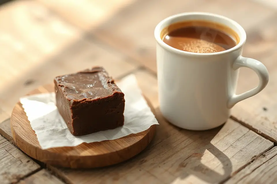 fudge and coffee pairing