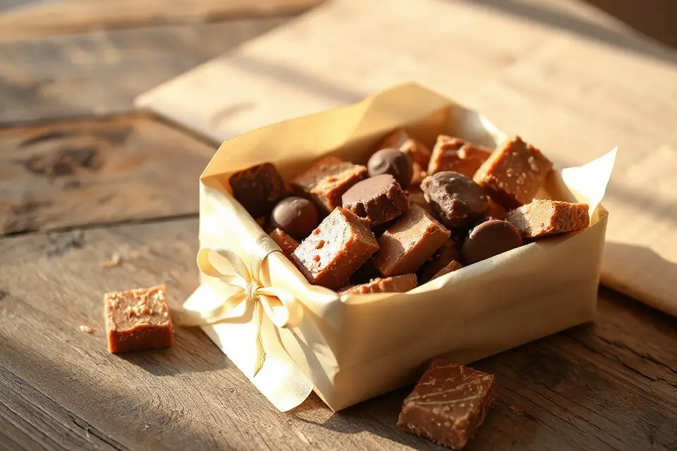fudge in gift box