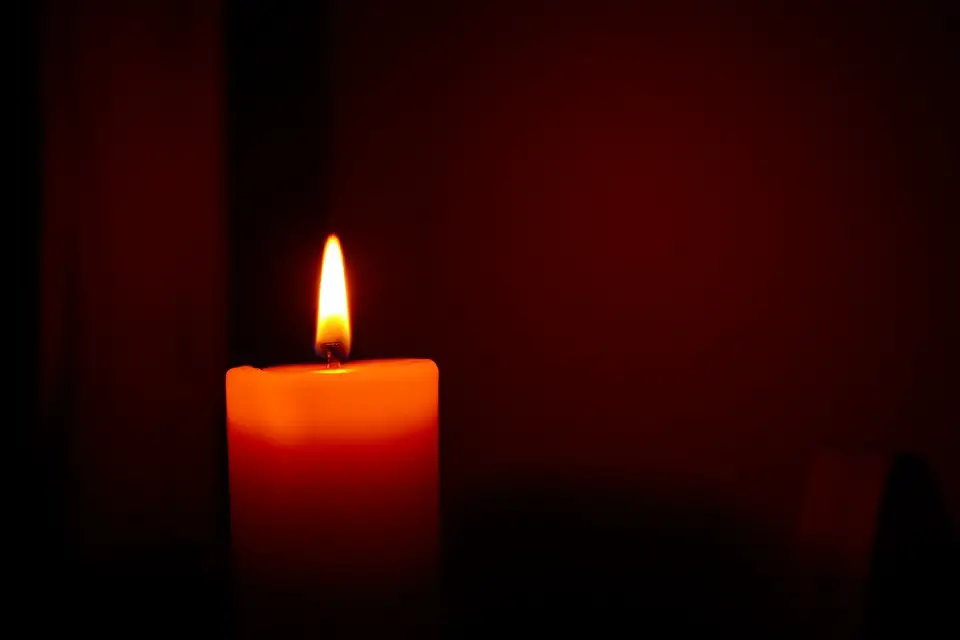 glowing orange candle ambiance