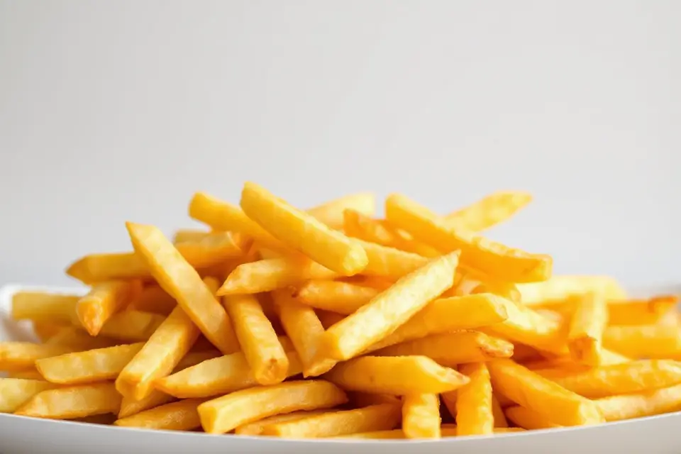 golden brown french fries tray