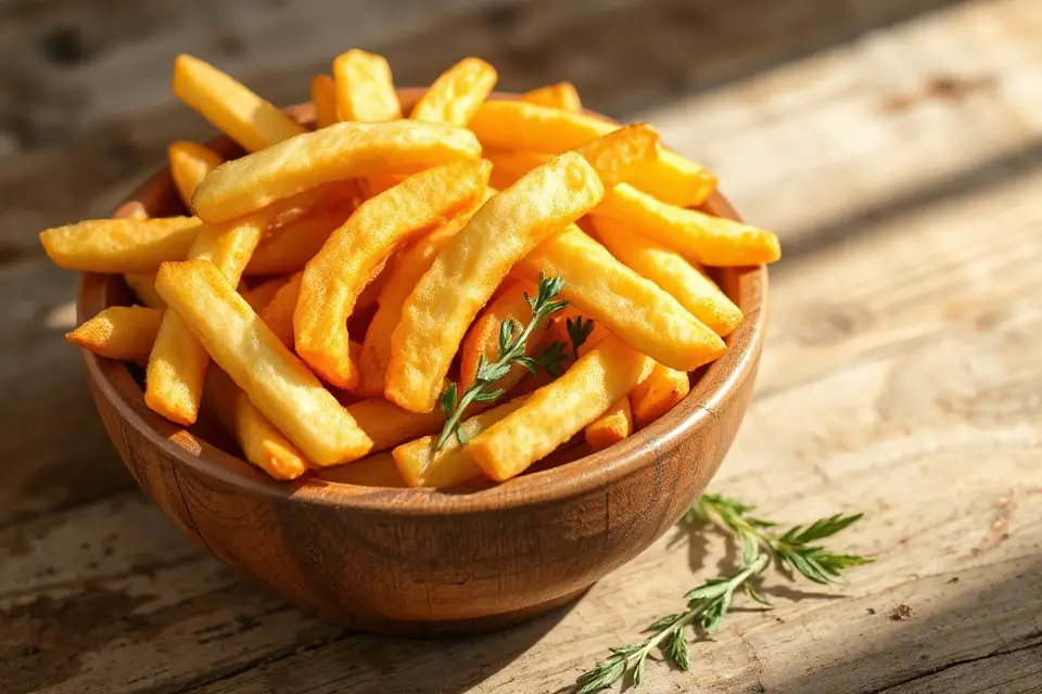 golden crispy french fries