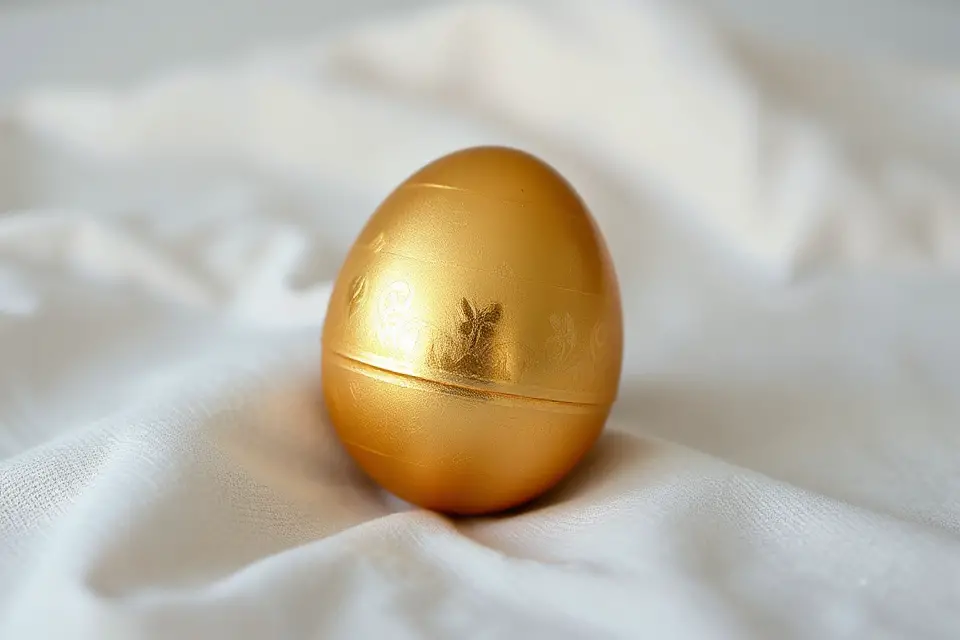 golden easter egg photo