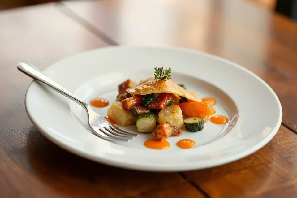 gourmet food plate presentation