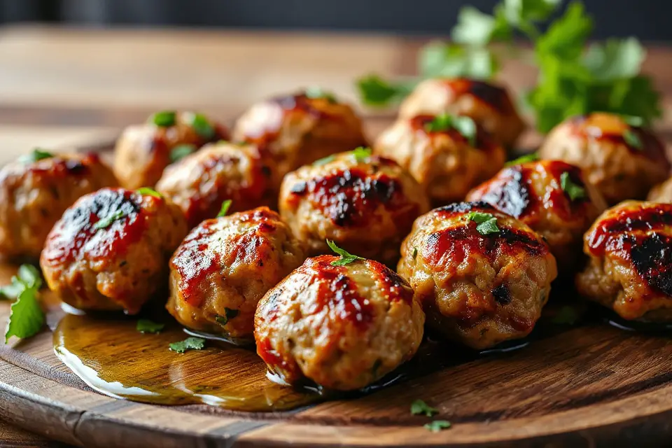 grilled meatball close up photo