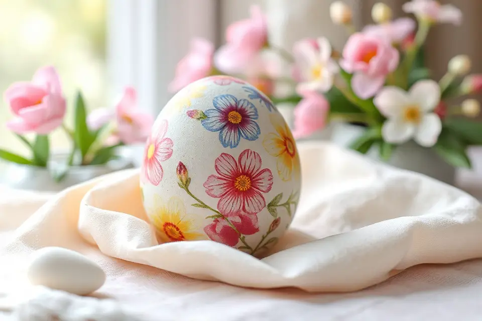 hand painted easter egg photo
