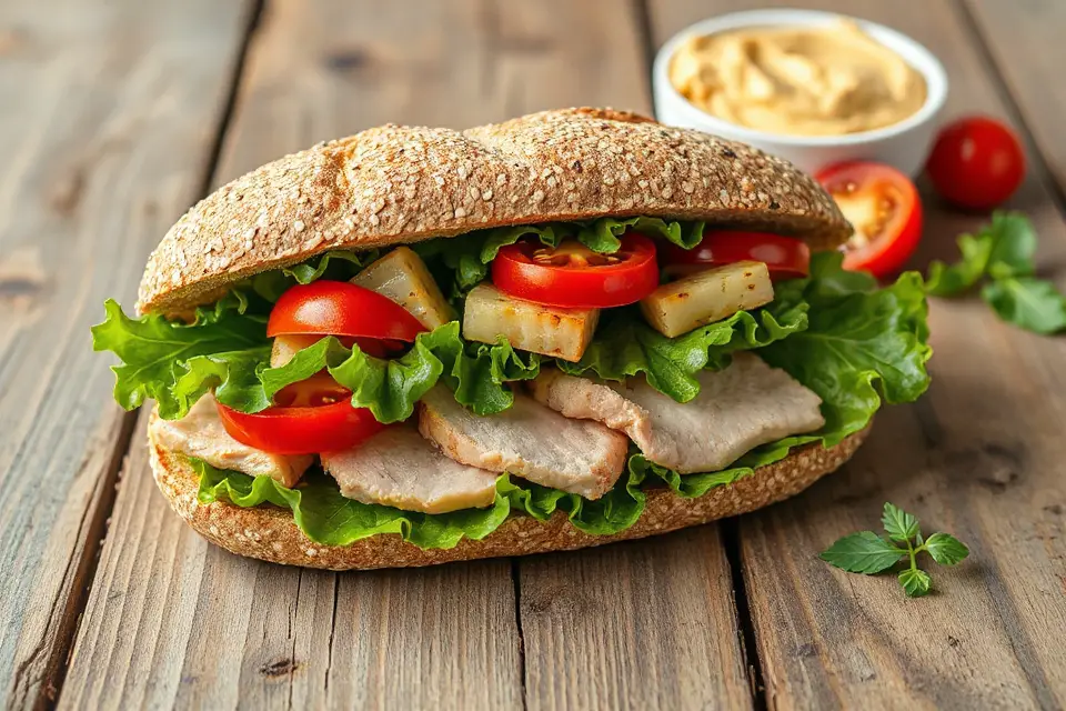 healthy whole grain sandwich