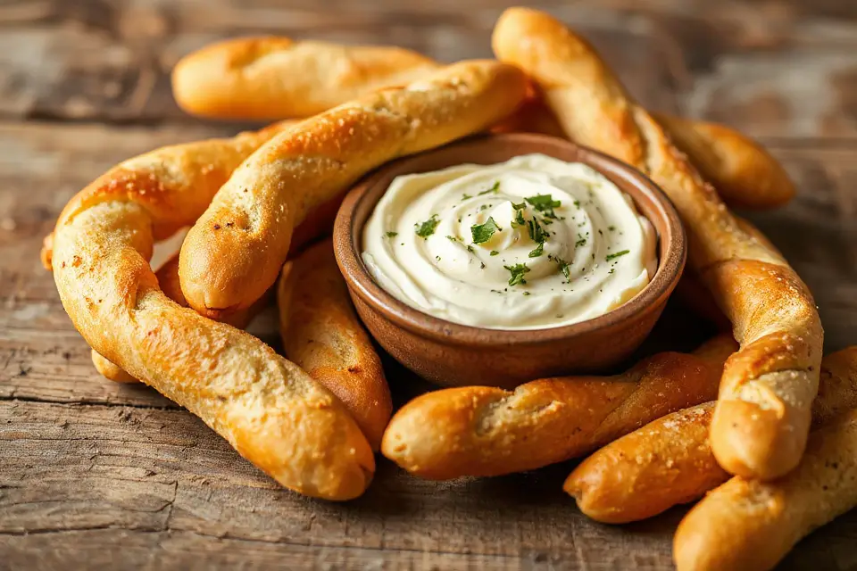 herbed butter and breadstick