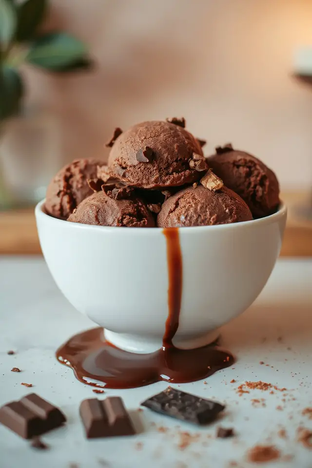 homemade chocolate ice cream