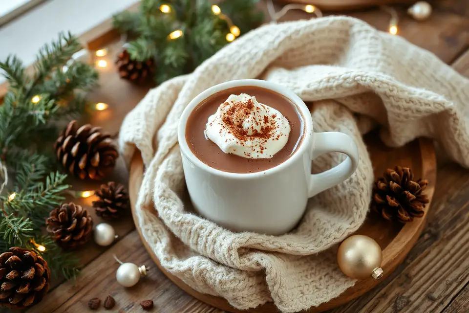 hot chocolate winter decor