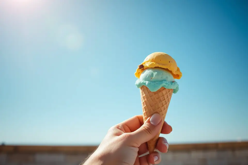ice cream cone against sky