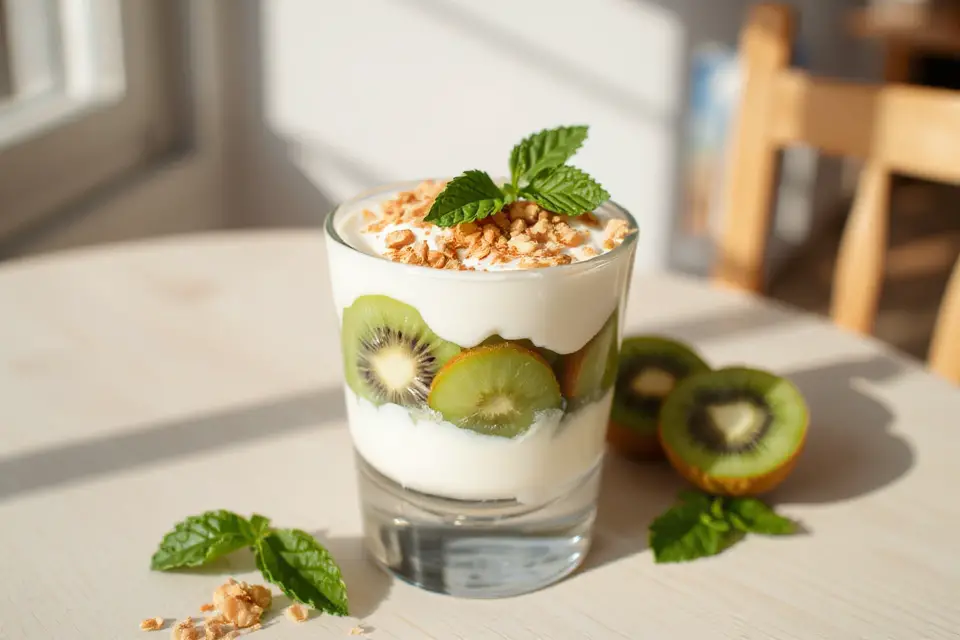 kiwi yogurt parfait photo