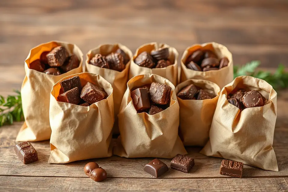 kraft bags for chocolate