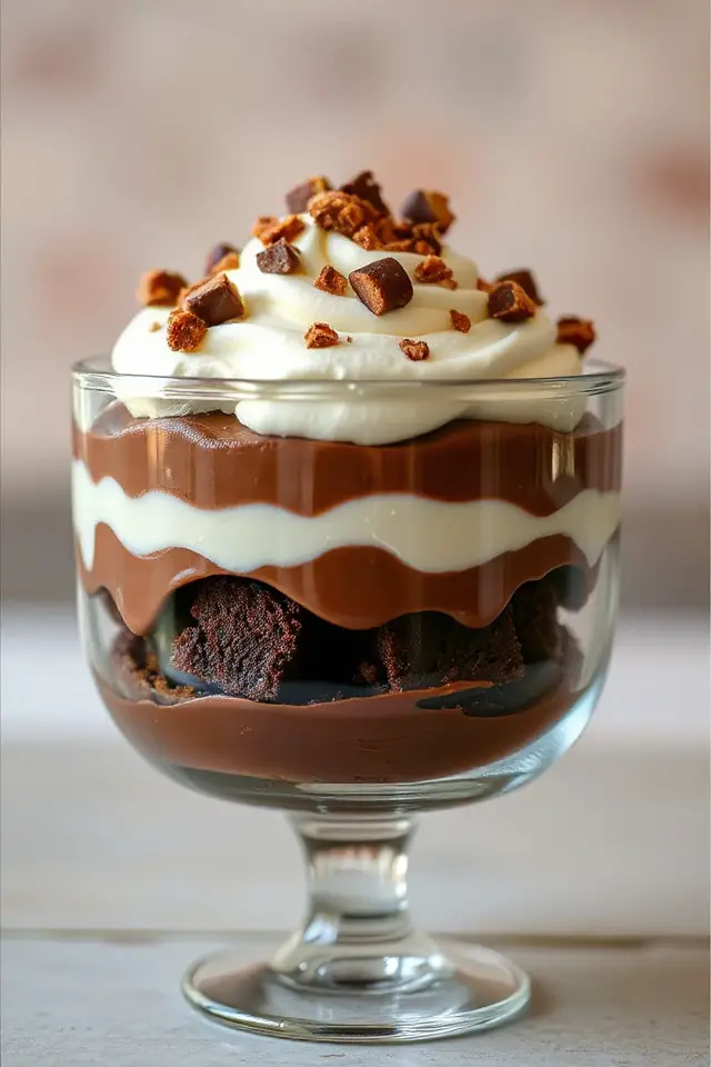 layered chocolate dessert delight