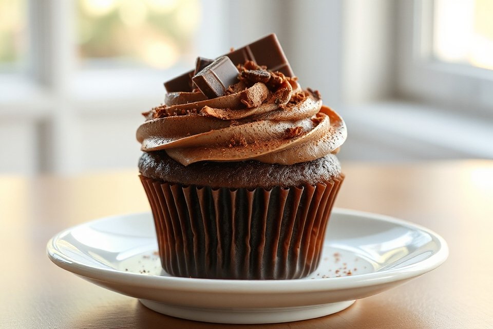 luscious chocolate cupcake photo