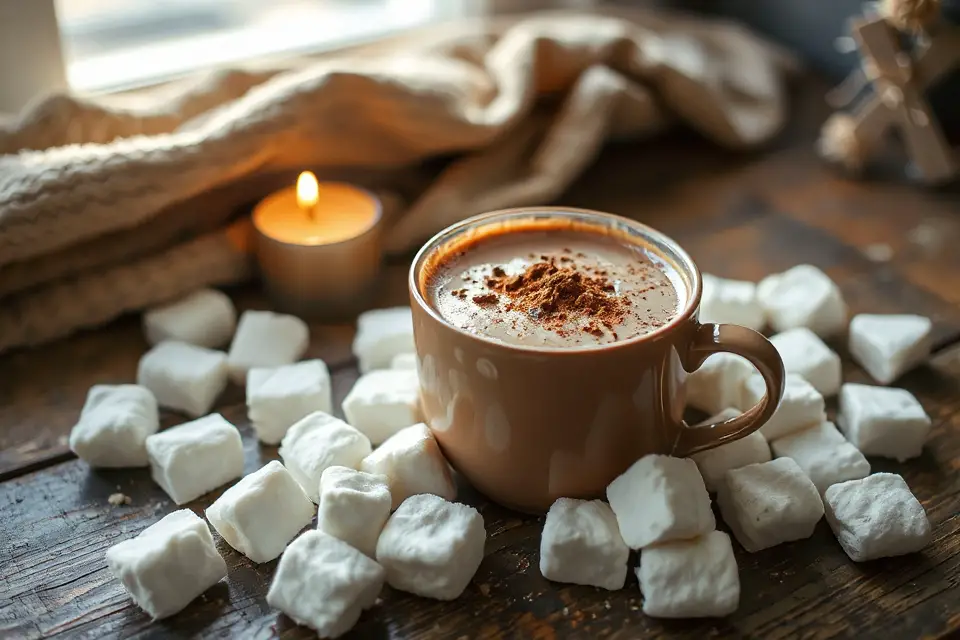 marshmallow beside hot cocoa