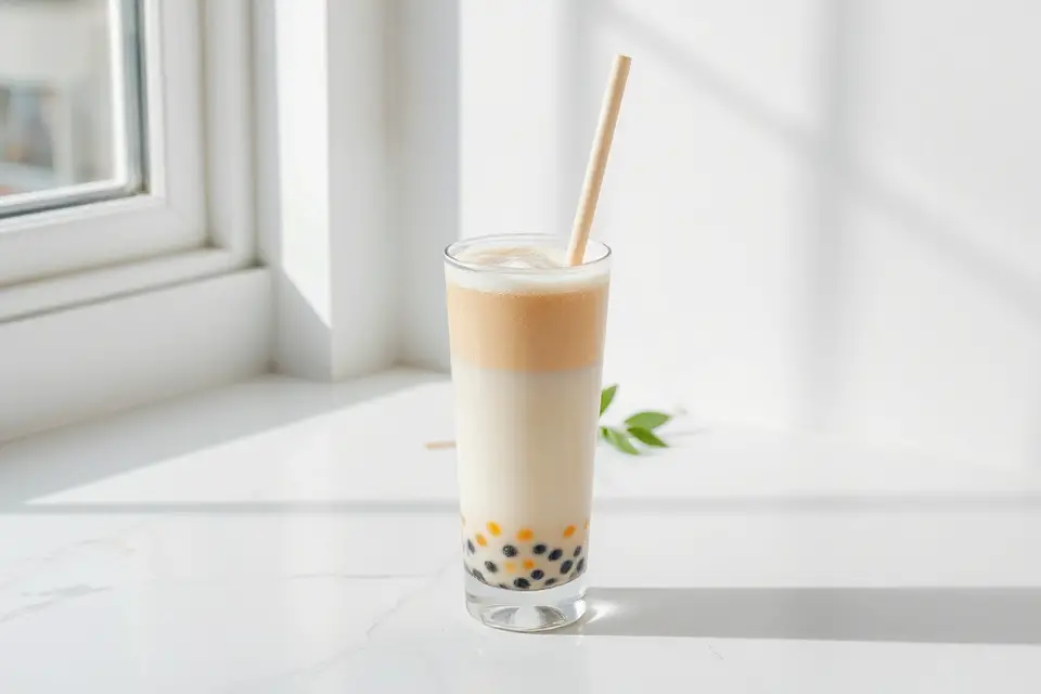 minimalist bubble tea photo