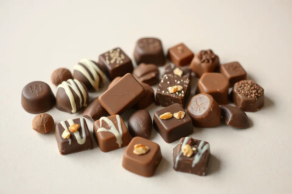 minimalist chocolate arrangement photo