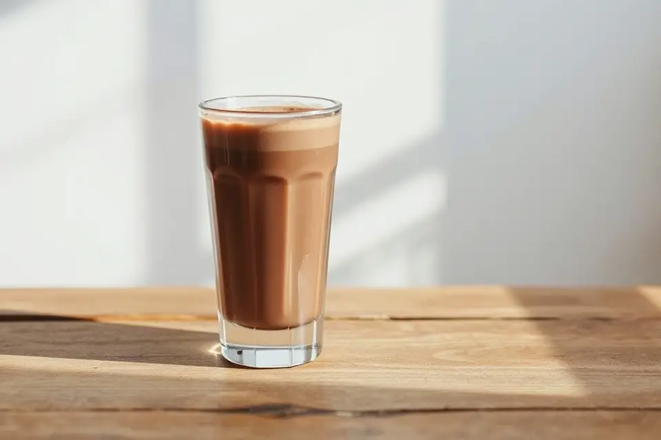 minimalist chocolate drink photo