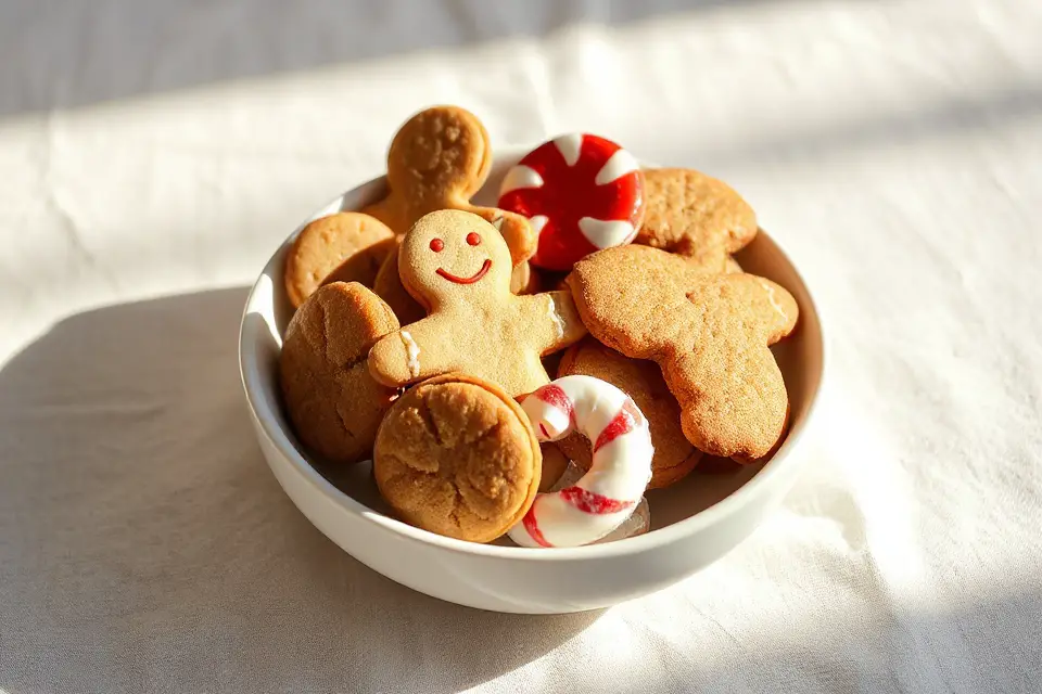 minimalist christmas cookie arrangement