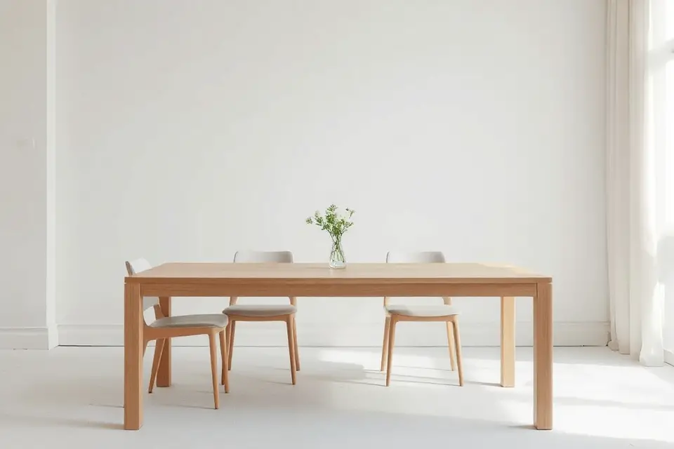 minimalist dining table image