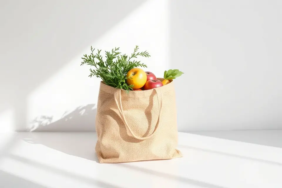 minimalist grocery bag photo