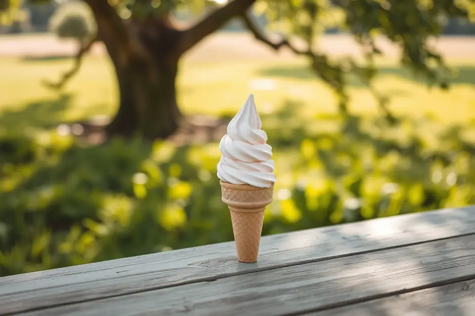 minimalist ice cream cone