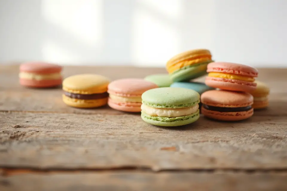 minimalist macaron stock photo