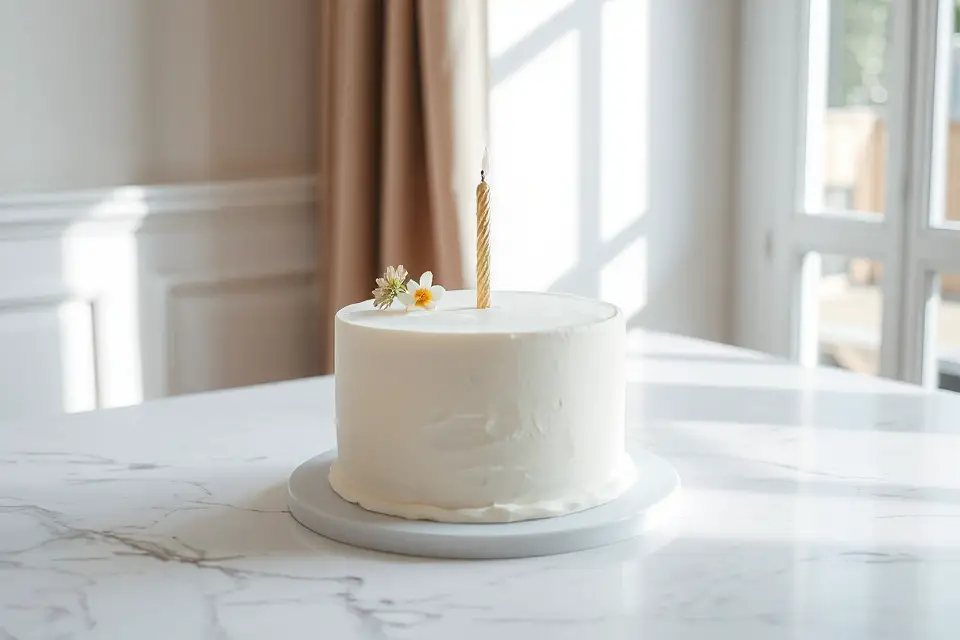 minimalistic birthday cake image