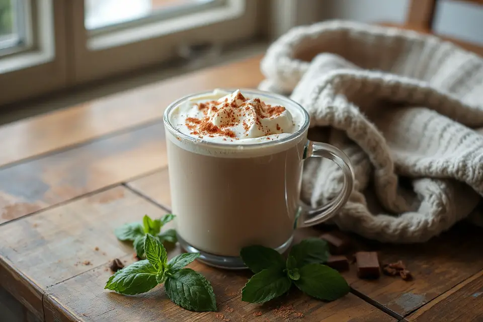 minty hot chocolate photo