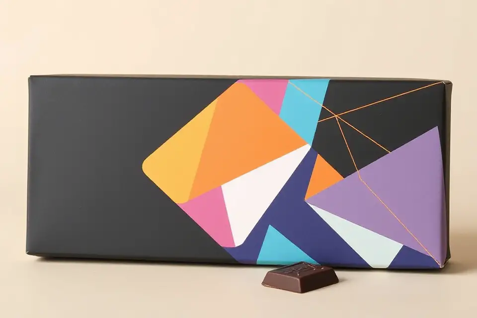 modern geometric chocolate packaging