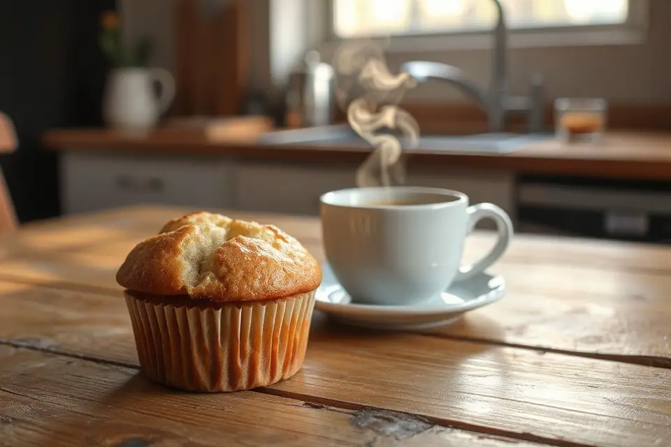 muffin and coffee photo