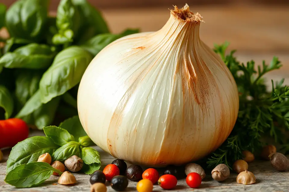 onions with fresh herbs
