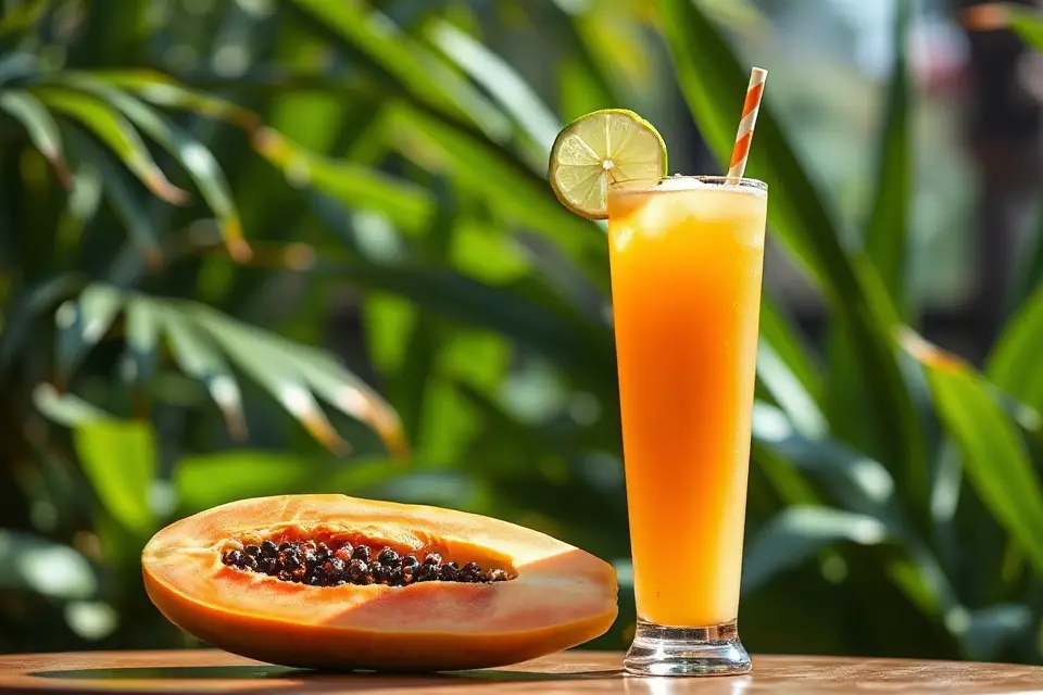 papaya and refreshing drink
