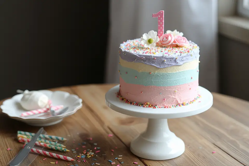 pastel birthday cake image