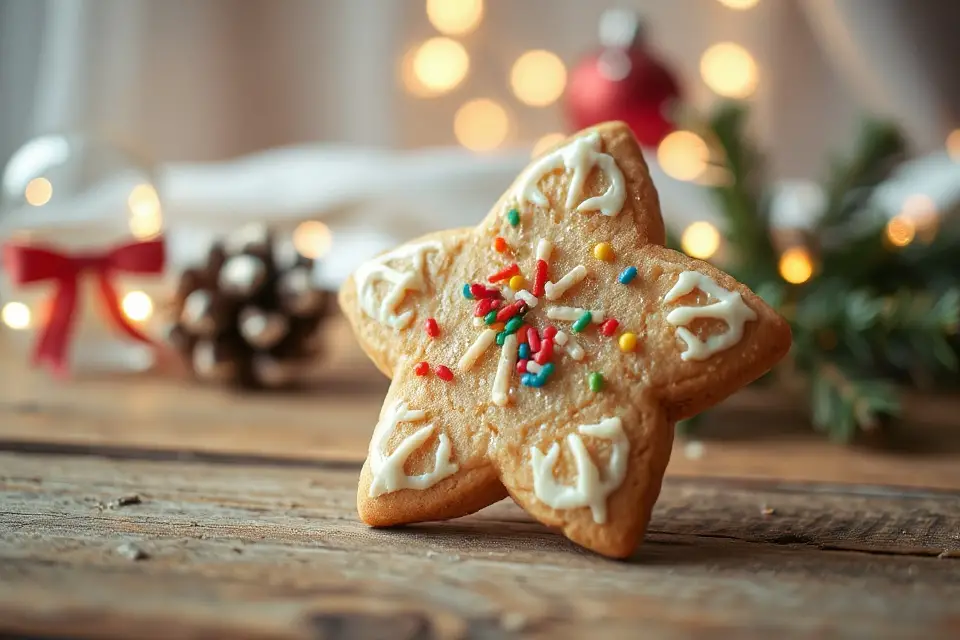 perfectly frosted star cookie