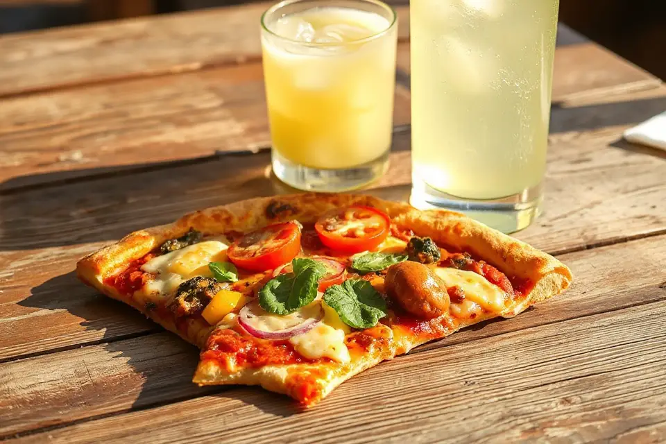 pizza and lemonade delight